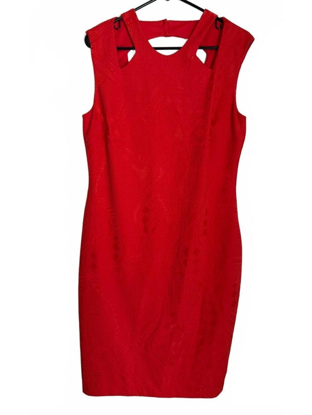 Cache Dress Size 14 Red Tomato Sleeveless Coquette Spring Summer City Chic Glam